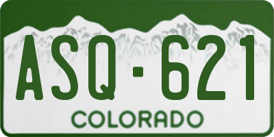 CO license plate ASQ621