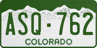 CO license plate ASQ762