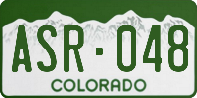 CO license plate ASR048