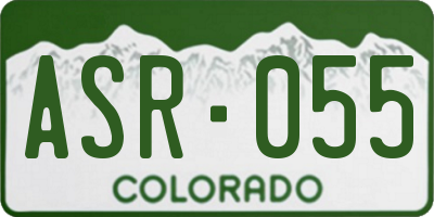 CO license plate ASR055