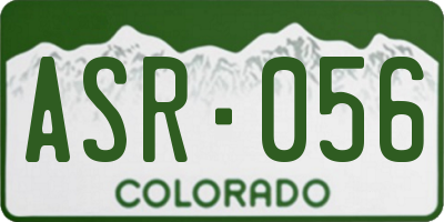 CO license plate ASR056