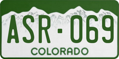 CO license plate ASR069