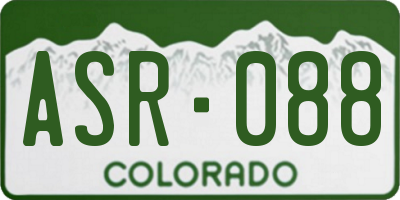 CO license plate ASR088