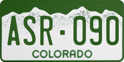 CO license plate ASR090