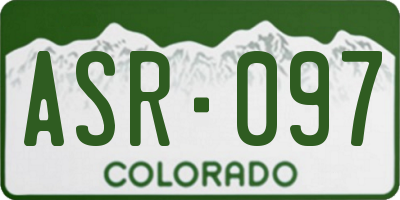 CO license plate ASR097