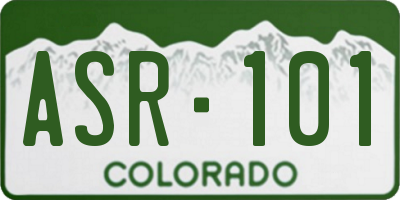 CO license plate ASR101