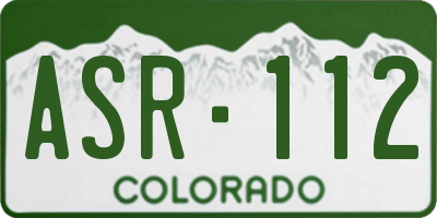 CO license plate ASR112