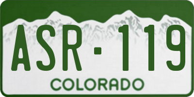 CO license plate ASR119