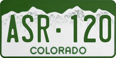 CO license plate ASR120