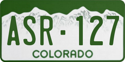 CO license plate ASR127