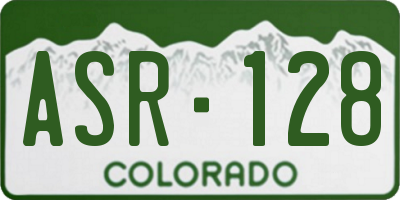 CO license plate ASR128