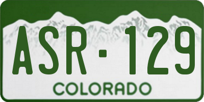 CO license plate ASR129
