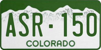CO license plate ASR150