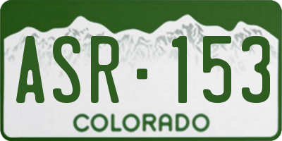 CO license plate ASR153