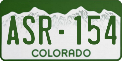 CO license plate ASR154