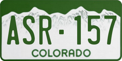 CO license plate ASR157