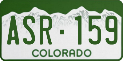 CO license plate ASR159