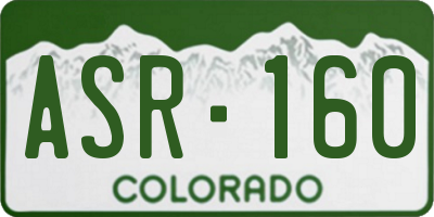 CO license plate ASR160