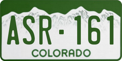 CO license plate ASR161