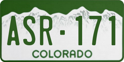 CO license plate ASR171