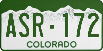 CO license plate ASR172