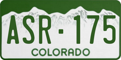 CO license plate ASR175