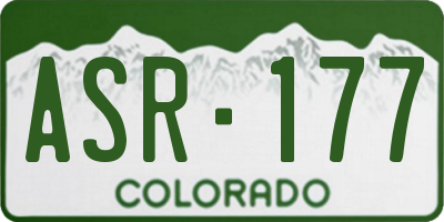 CO license plate ASR177