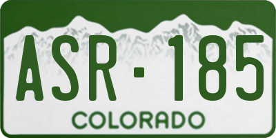 CO license plate ASR185