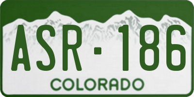 CO license plate ASR186