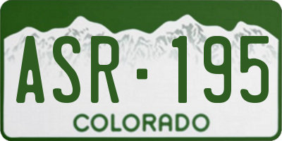 CO license plate ASR195