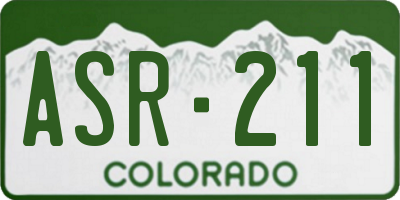 CO license plate ASR211