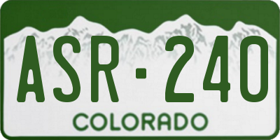 CO license plate ASR240