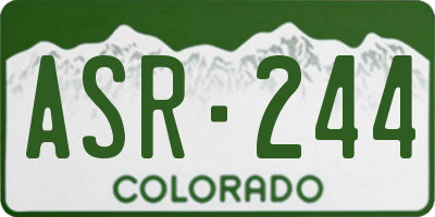 CO license plate ASR244