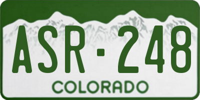 CO license plate ASR248