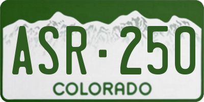 CO license plate ASR250