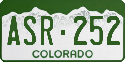 CO license plate ASR252