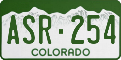 CO license plate ASR254