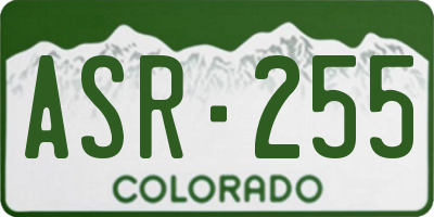CO license plate ASR255