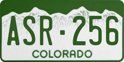 CO license plate ASR256