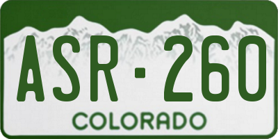 CO license plate ASR260