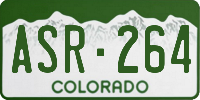 CO license plate ASR264