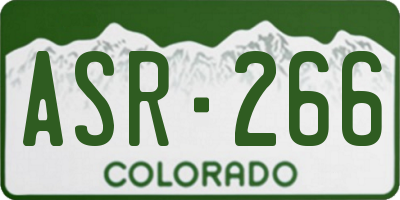 CO license plate ASR266