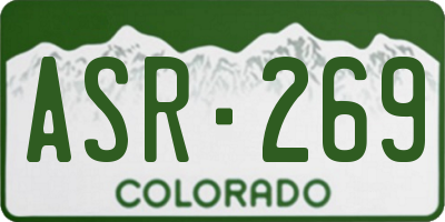 CO license plate ASR269