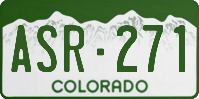 CO license plate ASR271