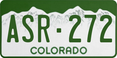 CO license plate ASR272