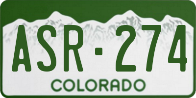 CO license plate ASR274