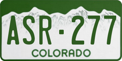 CO license plate ASR277