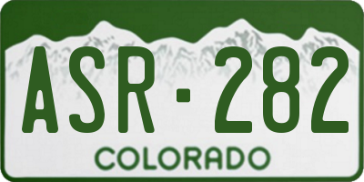 CO license plate ASR282