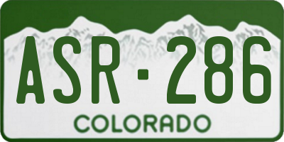 CO license plate ASR286