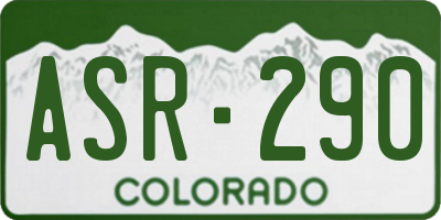 CO license plate ASR290